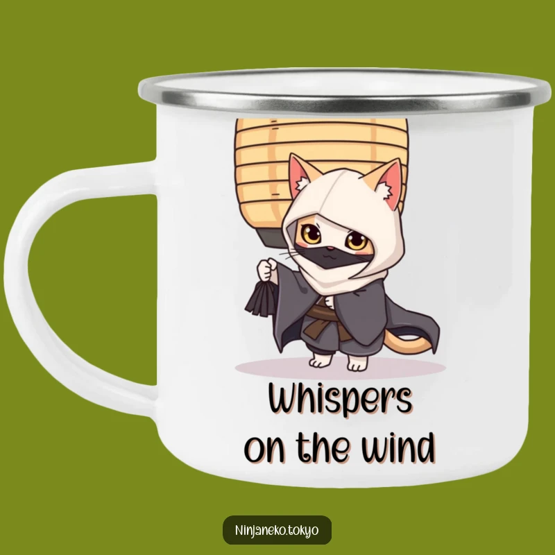 Funny Ninja Cat Kimono Camping Mug: Adventure-Ready Laughs & Gifts