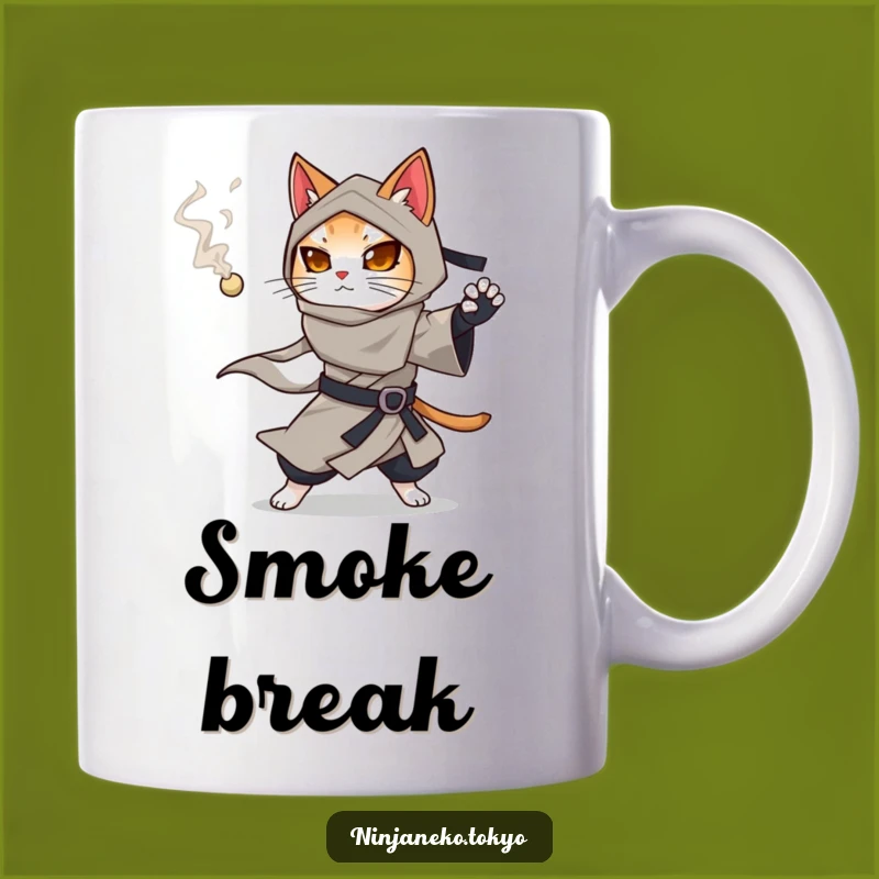 Funny Ninja Cat Smoke Pellet Mug: Hilarious Gift for Sneaky Fun and Cat Lovers