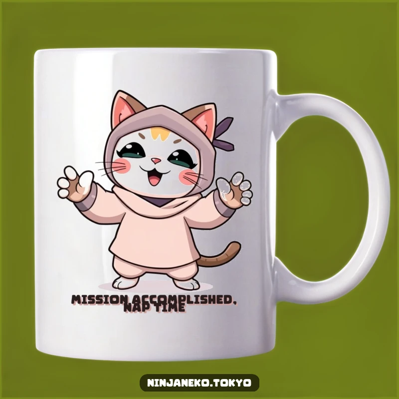 Funny Ninja Cat Mug: Celebrate Missions with this Adorable and Funny Cat Gift