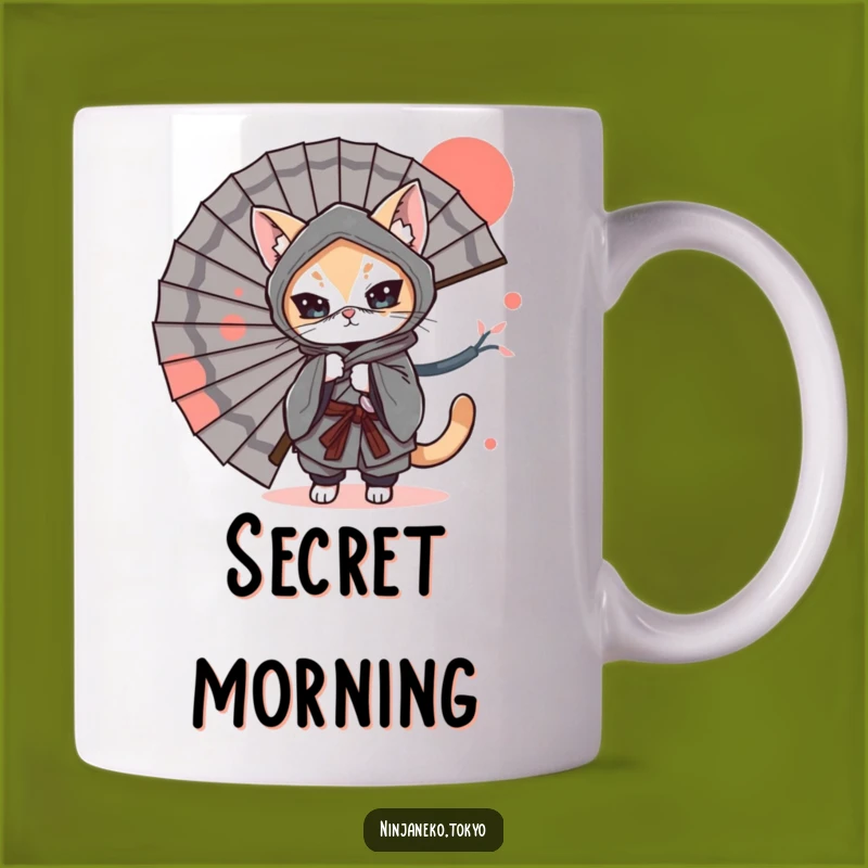 Funny Ninja Cat Fan Mug: Secretly Hilarious Gift for Cat Lovers!