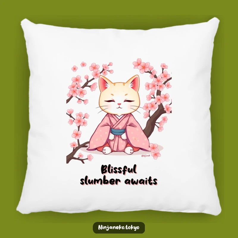 Cozy Funny Zen Cat Kimono Pillow: Comfort for Your Peaceful Moments