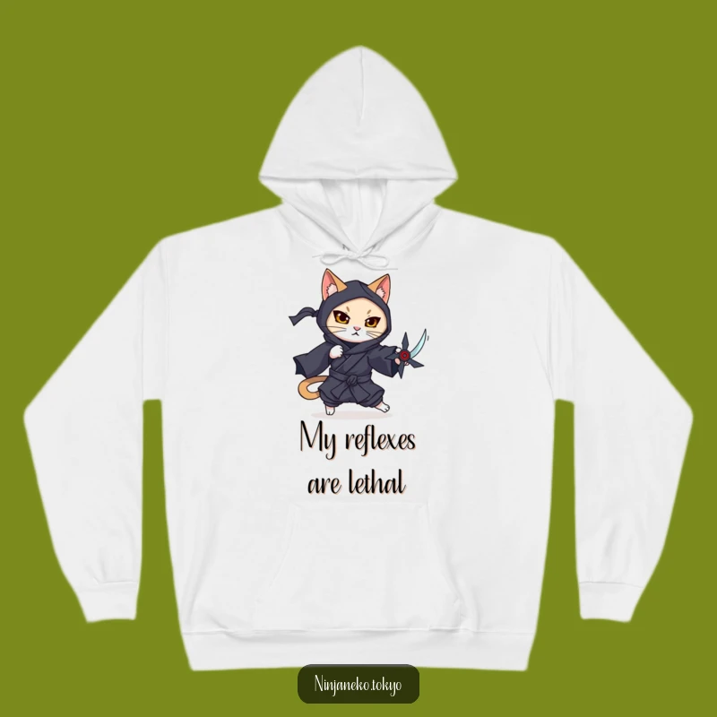 Funny Ninja Cat Dodge Hoodie: Stay Warm, Stay Alert