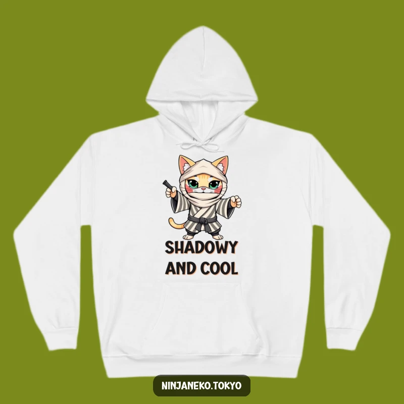 Funny Ninja Cat Kimono Hoodie: Cozy Determination and Hilarious Warmth Gift