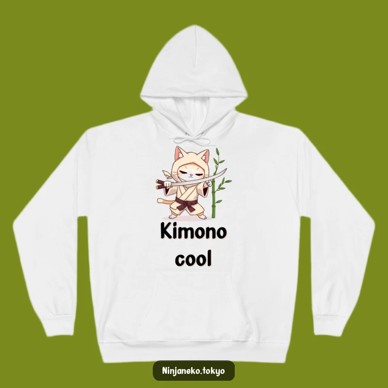 Cozy Funny Ninja Cat Kimono Hoodie - Warm and Hilarious Warrior Cat Gear