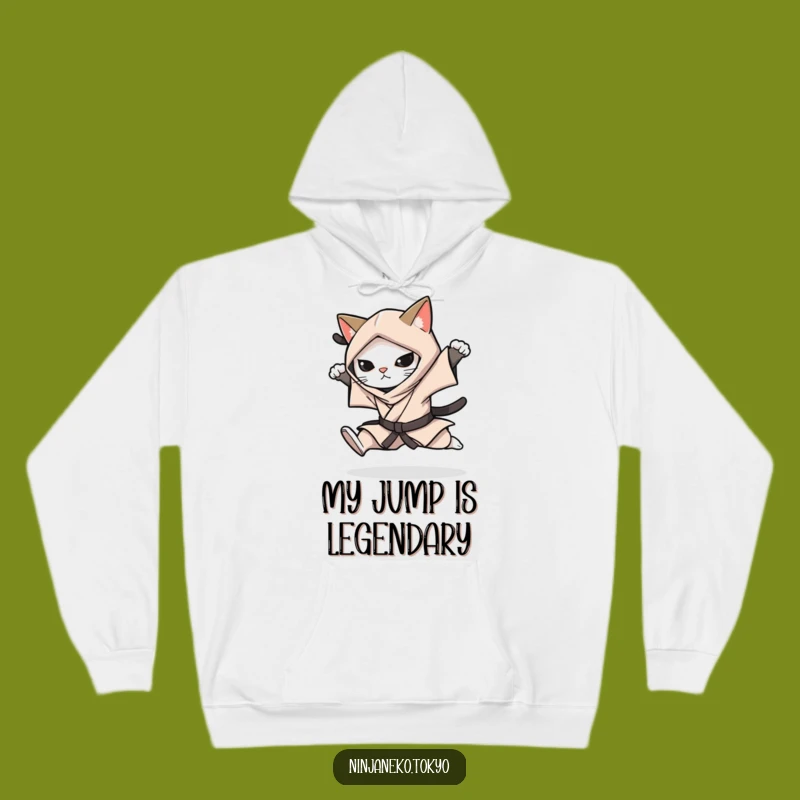 Funny Ninja Cat Leap Hoodie: Cozy Comfort with Dynamic Style