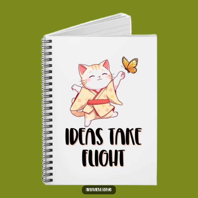 Funny Cat Kimono Leap Notebook: Journal Your Graceful Thoughts Gift