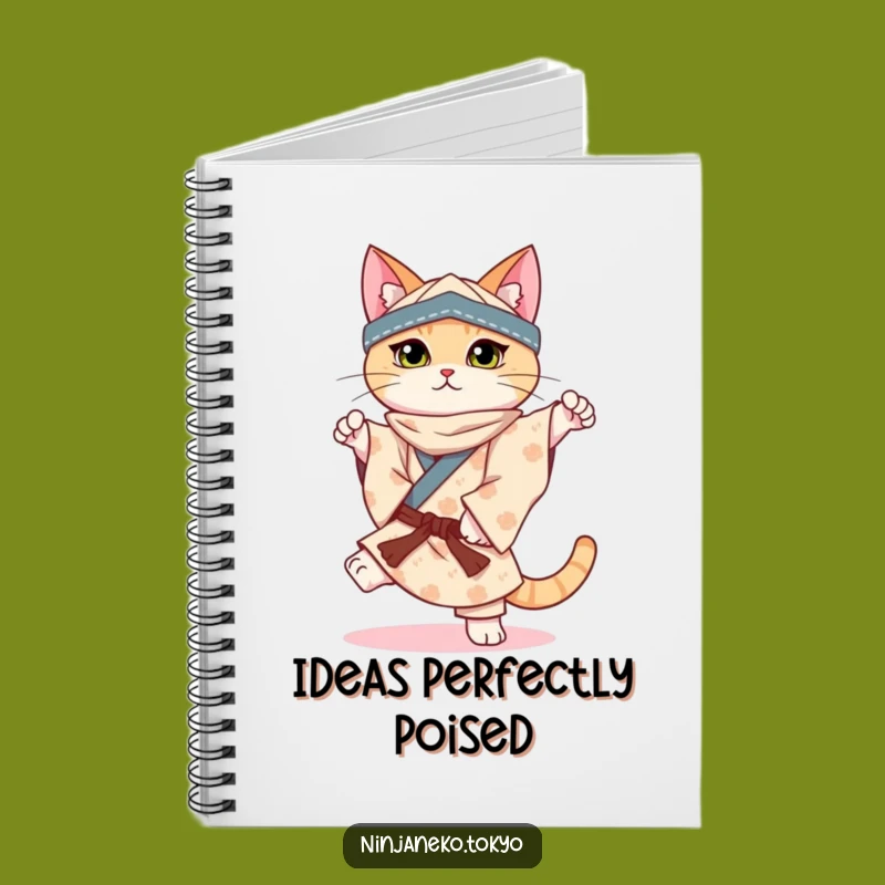 Funny Ninja Cat Balance Notebook: Record Your Strategies for Success