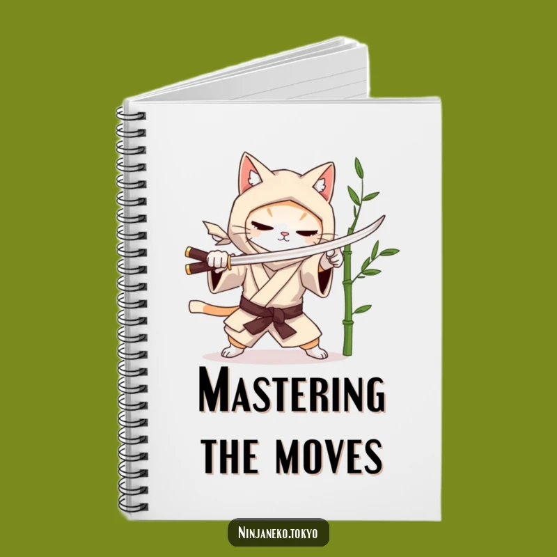 Funny Ninja Cat Kimono Notebook - Hilarious Journal for Martial Arts Ideas