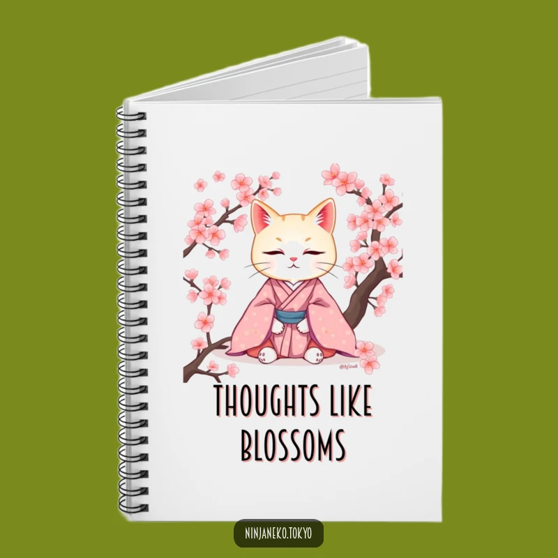 Funny Zen Cat Kimono Notebook: Jot Down Your Peaceful Thoughts