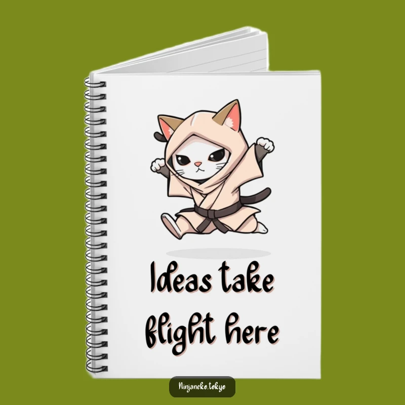 Funny Ninja Cat Leap Notebook: Capture Your Dynamic Ideas