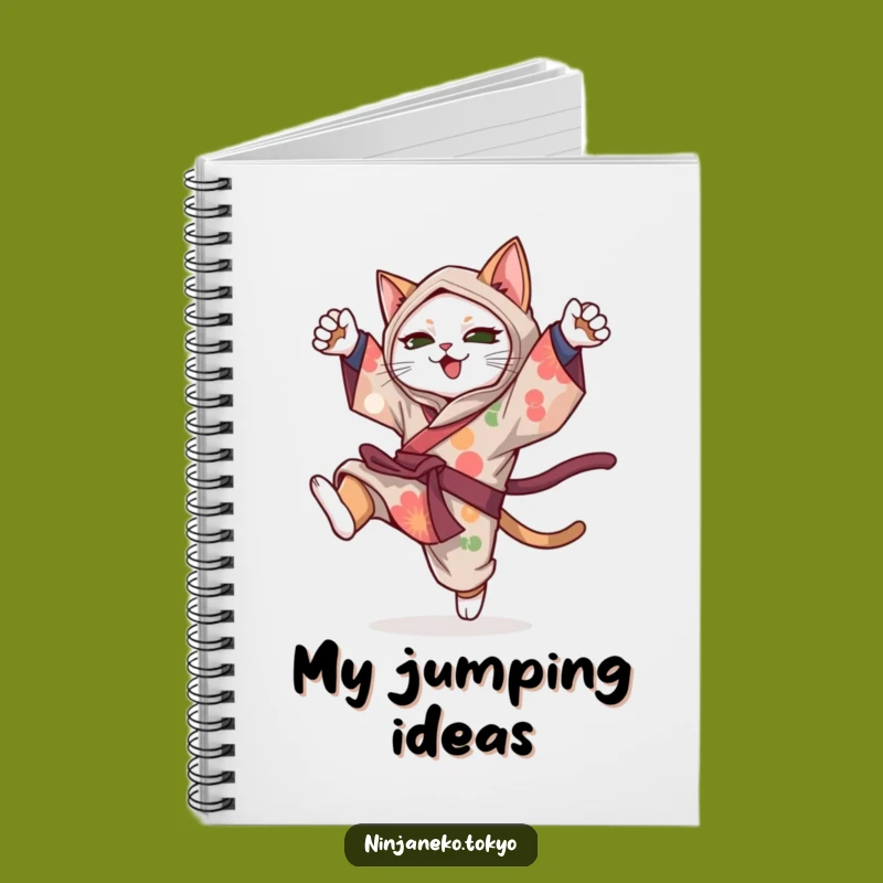 Funny Ninja Cat Kimono Acrobat Notebook: Hilarious Gift for Note-Takers and Dreamers