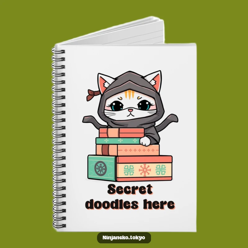Funny Hiding Ninja Cat Notebook: Jot Down Your Secret Plans