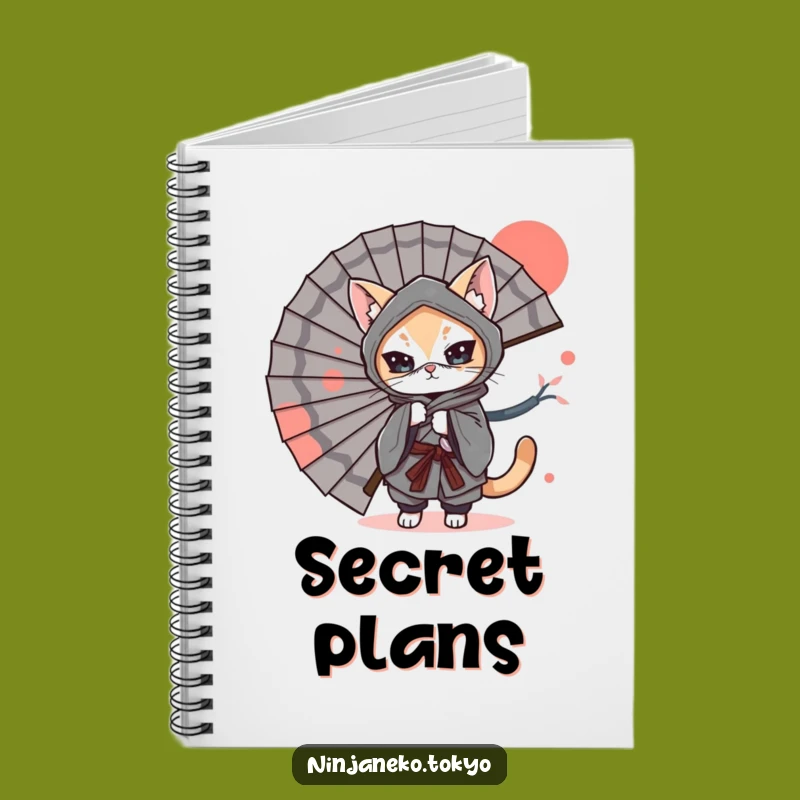 Funny Ninja Cat Fan Notebook: Jot Down Secrets with Hilarious Flair!