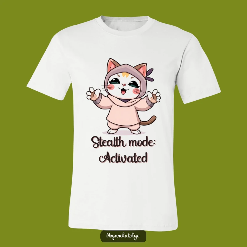 Funny Ninja Cat T-Shirt: Celebrate Success with this Comical and Funny Cat Tee