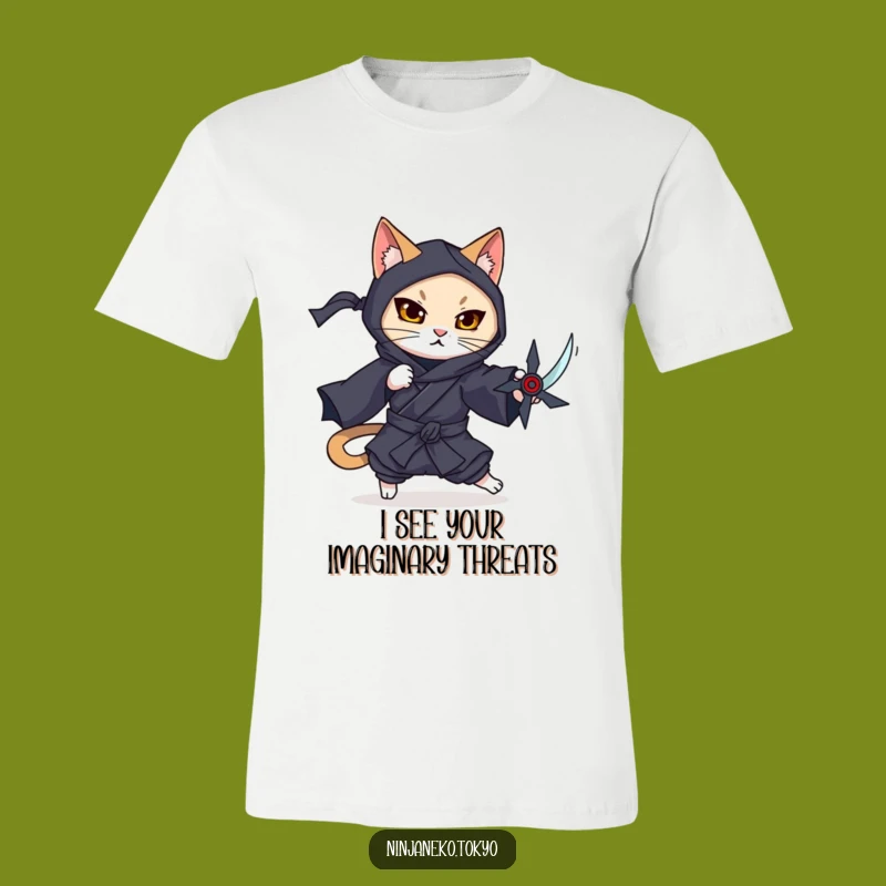 Funny Ninja Cat Dodge T-Shirt: Graceful Evasion in Style