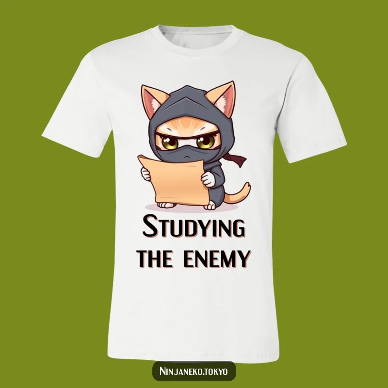 Funny Ninja Cat Scroll T-Shirt: Uncover Your Sense of Humor