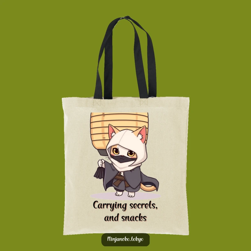Funny Ninja Cat Kimono Tote Bag: Carry Your Laughs in Style