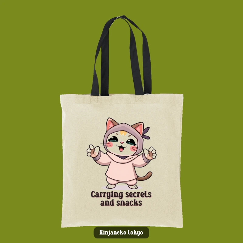 Funny Ninja Cat Tote Bag: Carry Your Gear with This Hilarious and Funny Cat Bag